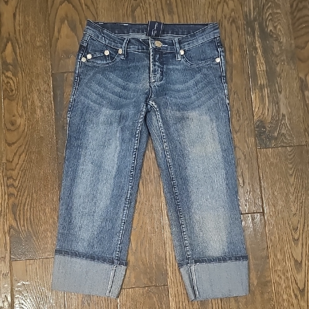 Victoria Beckham Blue Cropped Jeans